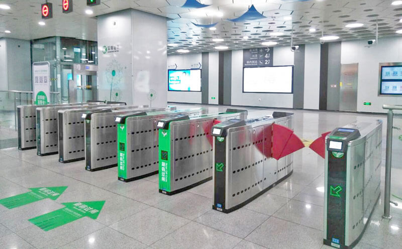 Facial recognition turnstiles used in subway stations